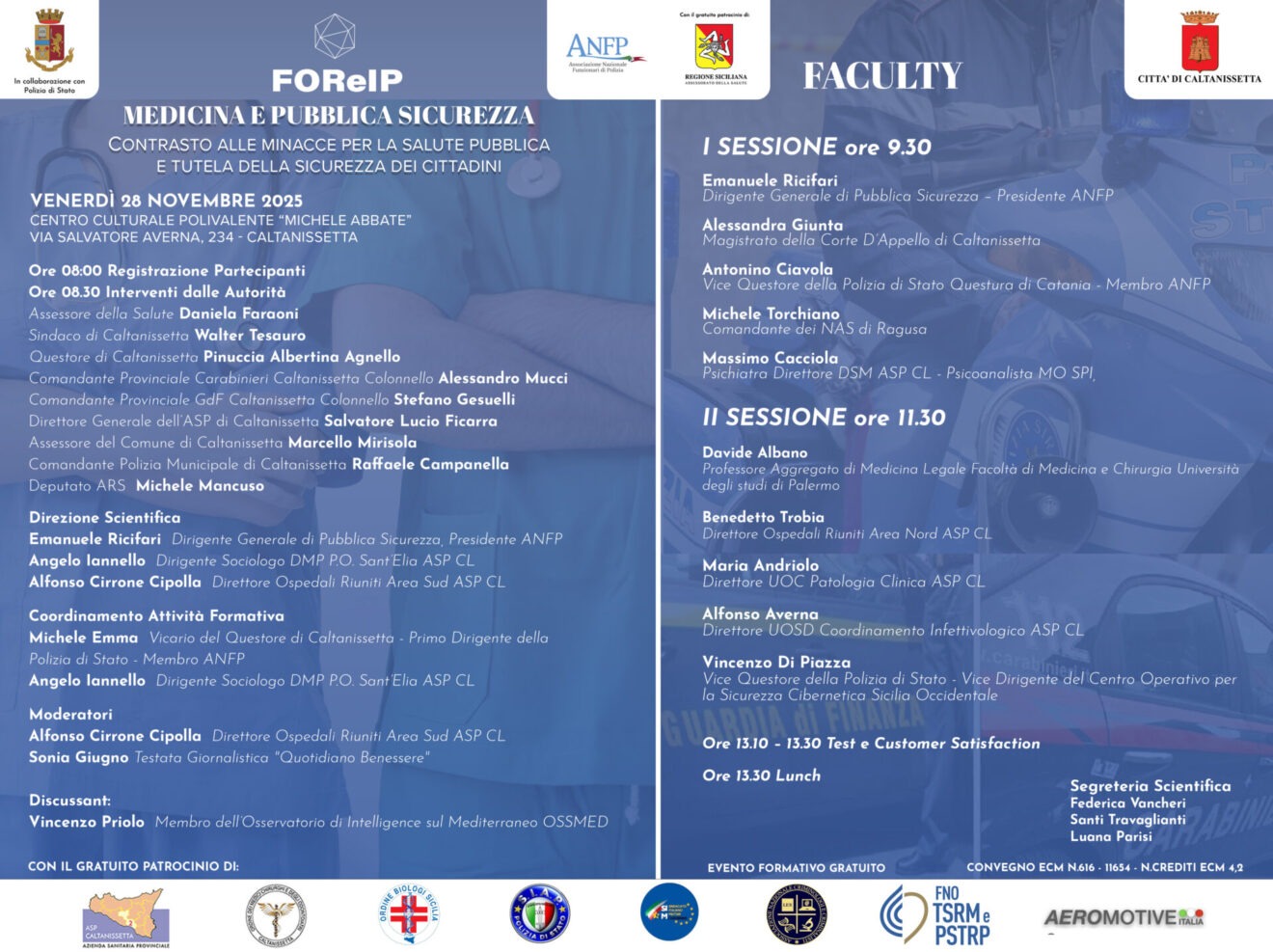 A Caltanissetta il Convegno su Contrasto alle minacce per la salute pubblica e tutela della sicurezza dei cittadini